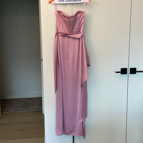 V. Chapman Elegant Pink Strapless Dress - Picture 7 of 11